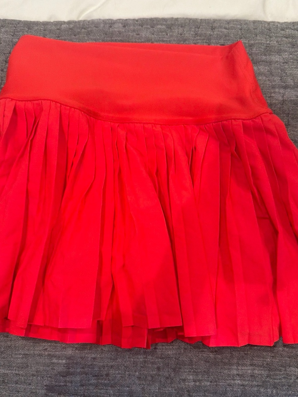 ALO Yoga Red Pleated Mini Skirt